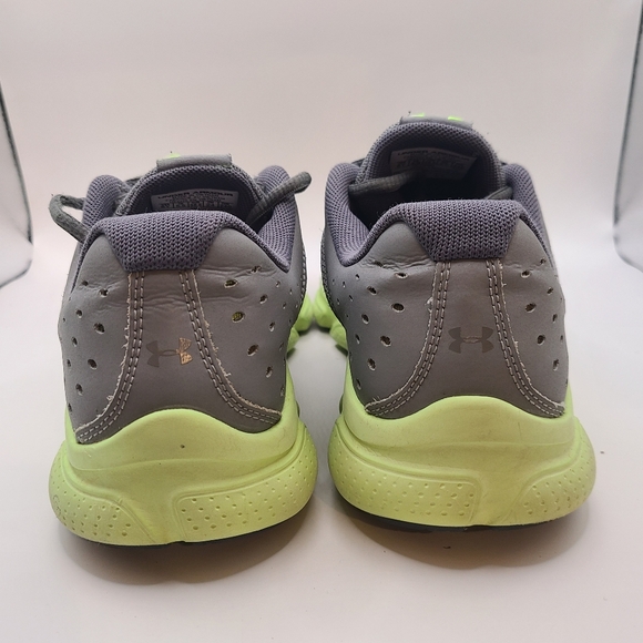 Under Armour Youth Boy's Assert 6 Running Shoes Grey/Green Size: 6Y - Picture 3 of 9